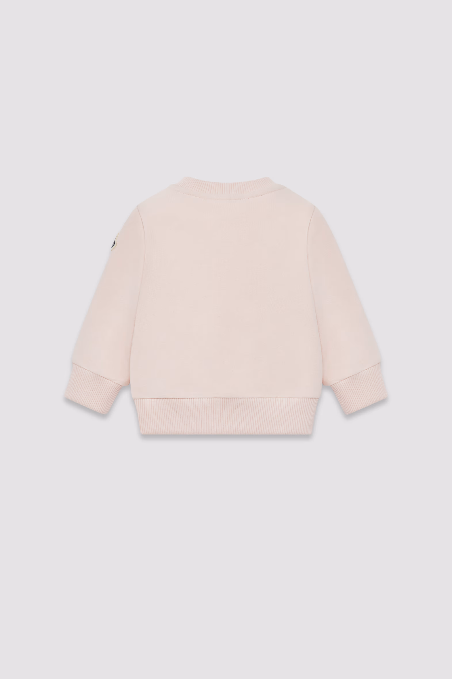 Logo Cotton Sweatshirt Girl Soft Pink Moncler 2